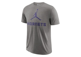 NIKE NBA CHARLOTTE HORNETS DRY TEE SWOOSH DK GREY HEATHER