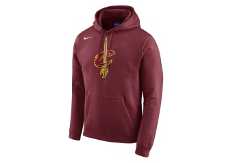 NIKE NBA CLEVELAND CAVALIERS HOODIE CLUB LOGO TEAM RED