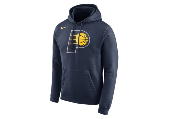 NIKE NBA INDIANA PACERS HOODIE CLUB LOGO COLLEGE NAVY