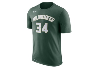 NIKE NBA MILWAUKEE BUCKS DRY TEE N&N GREEN