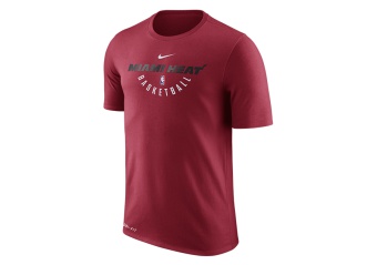 NIKE NBA MIAMI HEAT DRY TEE TOUGH RED