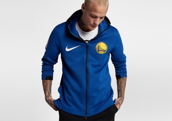 NIKE NBA GOLDEN STATE WARRIORS THERMA FLEX RUSH BLUE