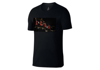 NIKE AIR JORDAN DRY FLIGHT PHOTO BASKETBALL TEE BLACK