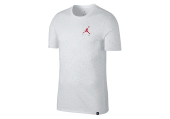 NIKE AIR JORDAN SPORTSWEAR SPECKLE ALLOVER PRINT TEE WHITE