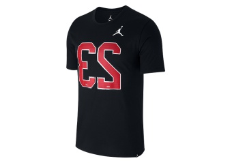 NIKE AIR JORDAN GAME SHOE BASKETBALL TEE BLACK