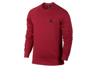 NIKE AIR JORDAN FLIGHT FLEECE CREW GYM RED