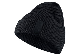 NIKE AIR JORDAN LOOSE GAUGE CUFF KNIT BEANIE BLACK