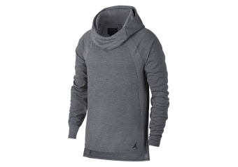 NIKE AIR JORDAN SPORTSWEAR TECH LONG-SLEEVE TOP CARBON HEATHER