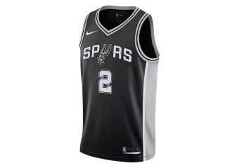 NIKE NBA SAN ANTONIO SPURS KAWHI LEONARD ICON EDITION SWINGMAN JERSEY BLACK