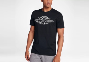 NIKE AIR JORDAN SPORTSWEAR WINGS BRAND 5 TEE BLACK