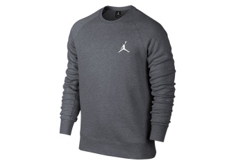 NIKE AIR JORDAN FLIGHT FLEECE CREW CARBON HEATHER