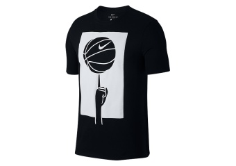 NIKE DRY SPINNING BALL BASKETBALL TEE BLACK