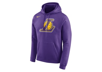 NIKE NBA LOS ANGELES LAKERS CLUB LOGO HOODIE FIELD PURPLE