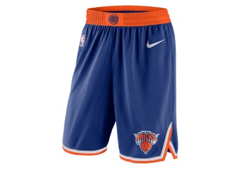 NIKE NBA NEW YORK KNICKS SWINGMAN SHORTS ROAD RUSH BLUE