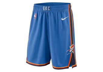 NIKE NBA OKLAHOMA CITY THUNDER SWINGMAN SHORTS ROAD SIGNAL BLUE