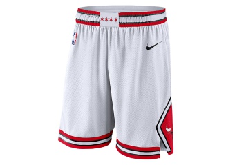 NIKE NBA CHICAGO BULLS SWINGMAN SHORTS HOME WHITE