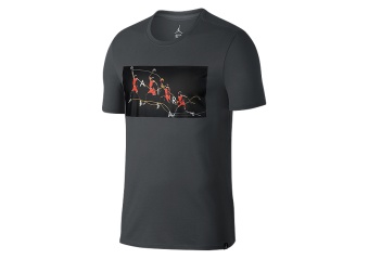 NIKE AIR JORDAN DRY FLIGHT PHOTO BASKETBALL TEE ANTHRACITE