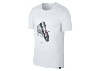 NIKE AIR JORDAN SPORTSWEAR AJ11 CNXN TEE WHITE