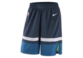 NIKE NBA MINNESOTA TIMBERWOLVES SWINGMAN SHORTS ROAD COLLEGE NAVY