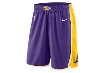 NIKE NBA LOS ANGELES LAKERS STATEMENT EDITION SWINGMAN SHORTS FIELD PURPLE