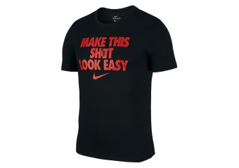 NIKE DRY 'MAKE THIS SHOT LOOK EASY' BASKETBALL TEE BLACK