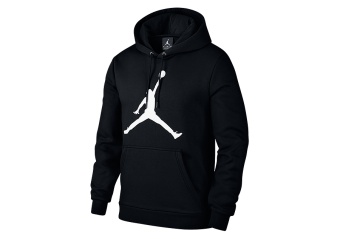 NIKE AIR JORDAN FLIGHT FLEECE JUMPMAN AIR HOODIE BLACK
