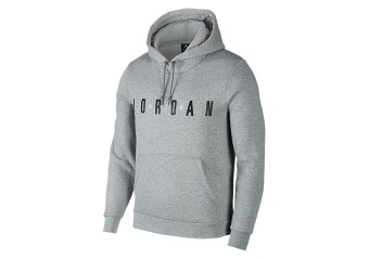 NIKE AIR JORDAN FLIGHT FLEECE AIR PULLOVER HOODIE DARK GREY HEATHER