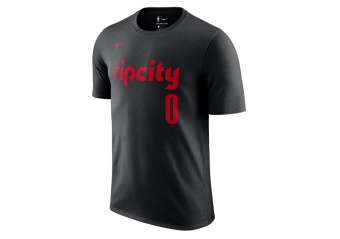 NIKE NBA DAMIAN LILLARD PORTLAND TRAIL BLAZERS CITY EDITION DRY TEE BLACK