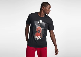 NIKE AIR JORDAN SPORTSWEAR AJ 10 PHOTO TEE BLACK