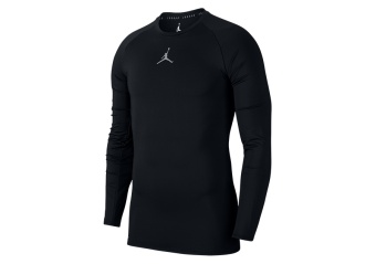 NIKE AIR JORDAN 23 ALPHA WARM COMPRESSION LS TOP BLACK