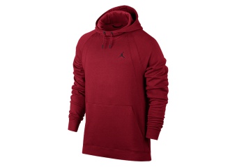 NIKE AIR JORDAN WINGS FLEECE PULLOVER HOODIE GYM RED