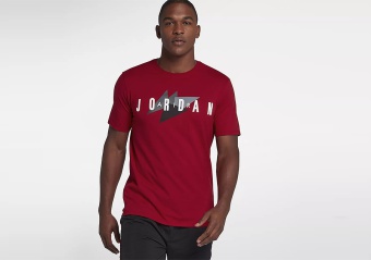 NIKE AIR JORDAN SPORTSWEAR BRAND 1 TEE GYM RED