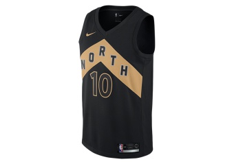 NIKE NBA DEMAR DEROZAN TORONTO RAPTORS CITY EDITION SWINGMAN JERSEY BLACK