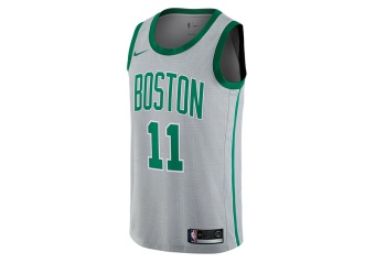 NIKE NBA KYRIE IRVING BOSTON CELTICS CITY EDITION SWINGMAN JERSEY TOP FLT SILVER