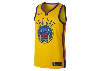 NIKE NBA GOLDEN STATE WARRIORS STEPHEN CURRY CITY EDITION SWINGMAN YELLOW