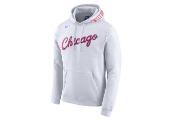 NIKE NBA CHICAGO BULLS HOODIE WHITE