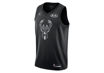 NIKE AIR JORDAN NBA GIANNIS ANTETOKOUNMPO ALL-STAR 2018 SWINGMAN JERSEY BLACK