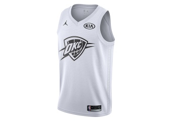 NIKE AIR JORDAN NBA RUSSELL WESTBROOK ALL-STAR 2018 SWINGMAN JERSEY WHITE