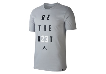 NIKE AIR JORDAN JMTC 'BE THE BEST' TRAINING TEE WOLF GREY