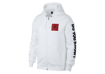 NIKE AIR JORDAN FLIGHT FLEECE AJ 3 HOODIE WHITE