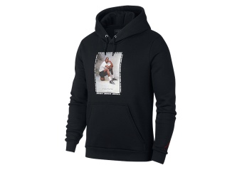 NIKE AIR JORDAN FLIGHT FLEECE AJ 3 PULLOVER HOODIE BLACK