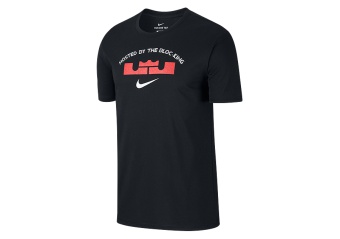 NIKE LEBRON JAMES BLOCK PARTY DRY TEE BLACK