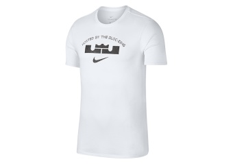 NIKE LEBRON JAMES BLOCK PARTY DRY TEE WHITE