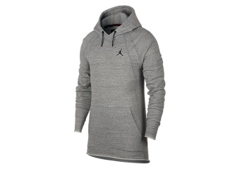 NIKE AIR JORDAN SPORTSWEAR WINGS LITE HOODIE DARK GREY HEATHER
