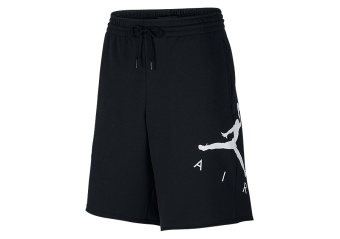 NIKE AIR JORDAN SPORTSWEAR JUMPMAN AIR GRAPHIC FLEECE SHORTS BLACK