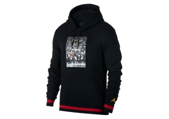NIKE AIR JORDAN SPORTSWEAR LAST SHOT WINGS LITE HOODIE BLACK