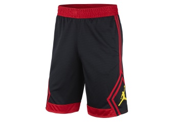 NIKE AIR JORDAN RISE DIAMOND SHORTS BLACK GYM RED