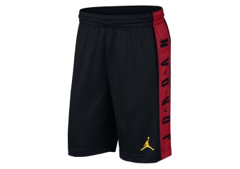 NIKE AIR JORDAN RISE GRAPHIC SHORTS BLACK GYM RED