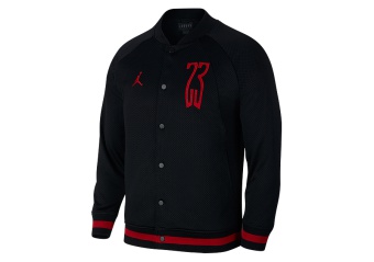 NIKE AIR JORDAN SPORTSWEAR LAST SHOT MESH BOMBER JACKET BLACK