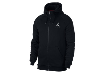 NIKE AIR JORDAN SPORTSWEAR JUMPMAN FLEECE HOODIE BLACK